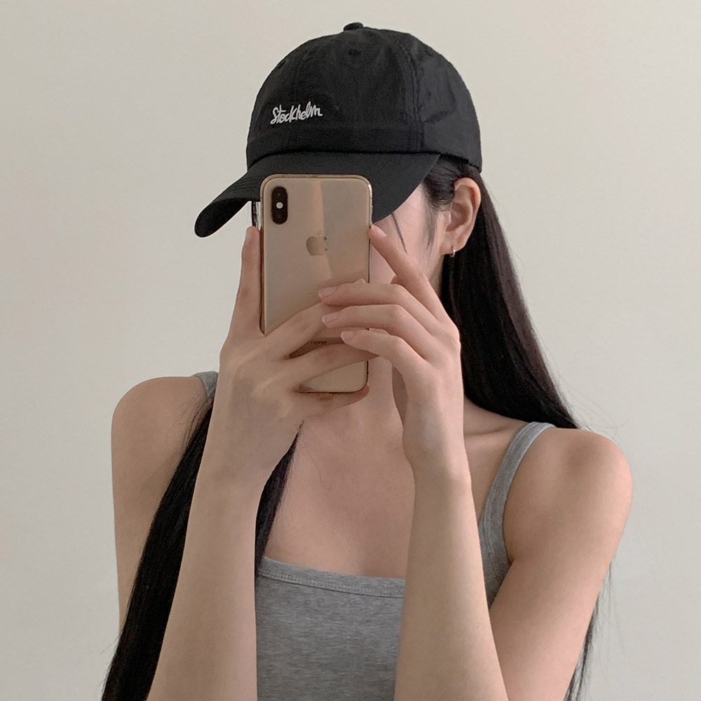 [10컬러/여름캡모자] 스톡 자수 바스락 나일론 스트링 여름 물놀이 흠뻑쇼 볼캡 모자 상세 이미지 45