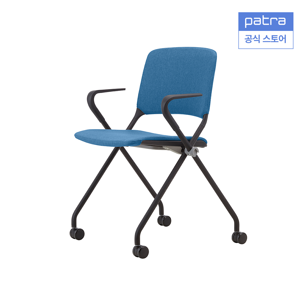 파트라 폴리 (CPY43U 패딩등판, 블랙) 캐스터형 접이식 책상 의자 - 상세 이미지 4