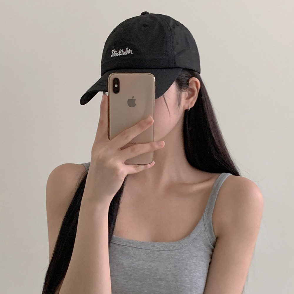 [10컬러/여름캡모자] 스톡 자수 바스락 나일론 스트링 여름 물놀이 흠뻑쇼 볼캡 모자 상세 이미지 44