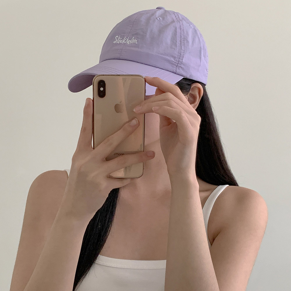 [10컬러/여름캡모자] 스톡 자수 바스락 나일론 스트링 여름 물놀이 흠뻑쇼 볼캡 모자 상세 이미지 34