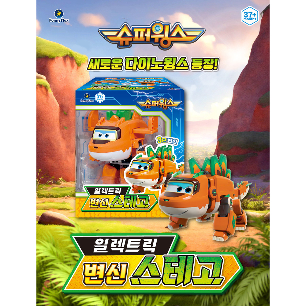 슈퍼윙스 일렉트릭 스테고 트리코 브라키 루니 3세4세 남자아이 변신로봇 어린이날 선물 - 상세 이미지 2