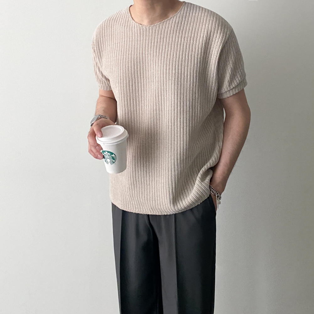 1+1 머슬핏반팔 남자오버핏반팔 무지반팔티 - 상세 이미지 4