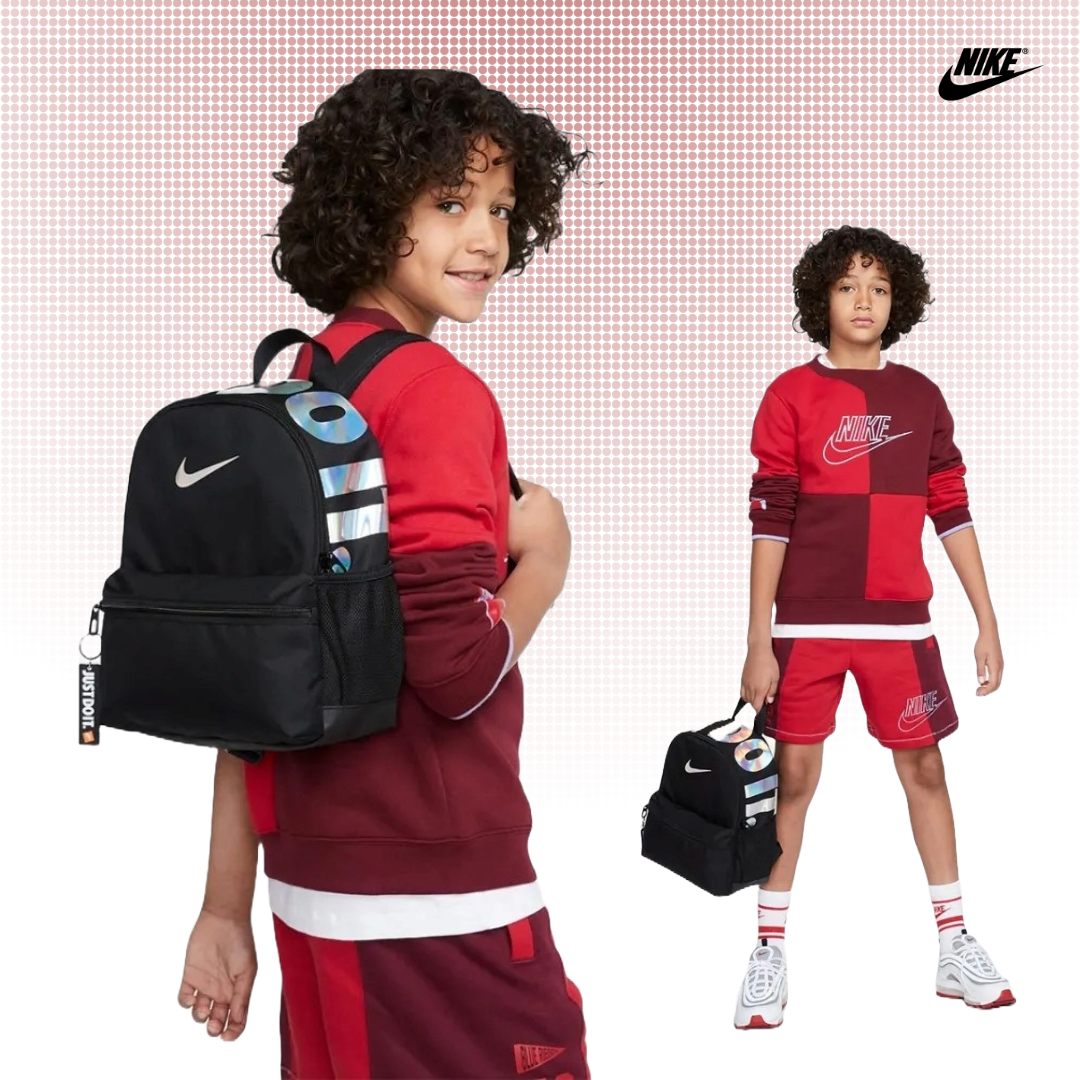 [국내매장판] 나이키 키즈 백팩 책가방 미니 초등학교 보조 신학기 학원 소풍 가방 블랙홀로그램(JDI)