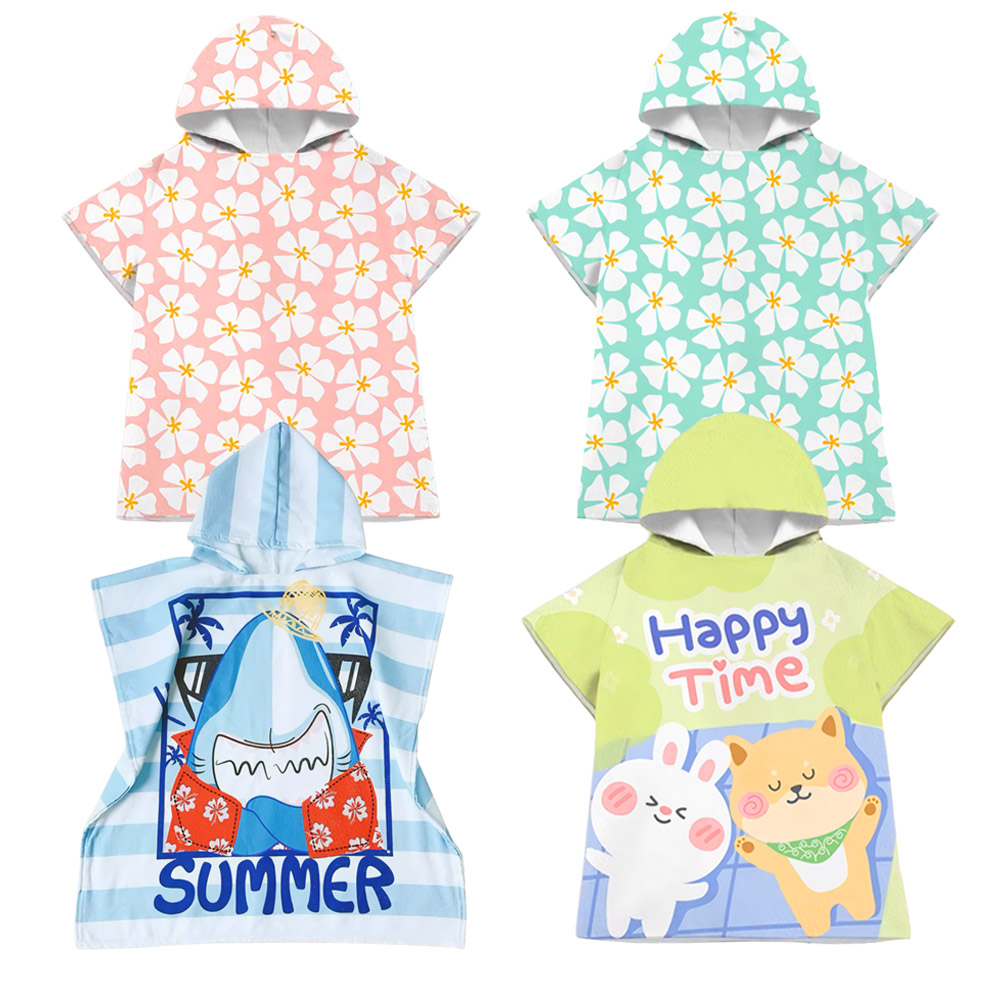 키즈 유아 아동 어린이 초등 학생 비치 남아 여아 목욕 물놀이 수영 가운 타올 수건