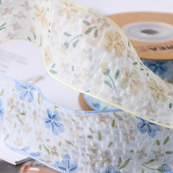 블라썸 베일 리본 폭4cm 리본공예DIY 부자재 포장 리본 - 상세 이미지 5