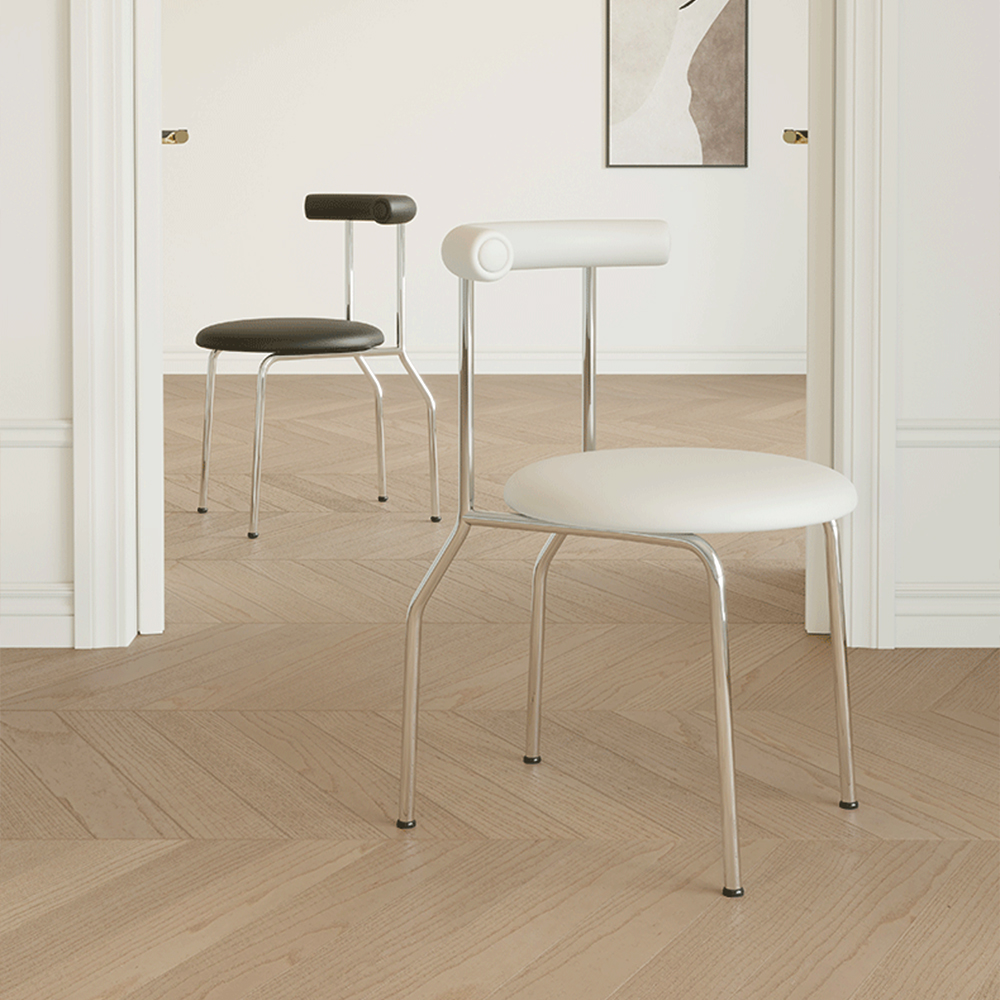 미드센추리 고급 가죽 인테리어 식탁의자