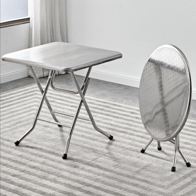 스텐 접이식 사각 테이블 식당 카페 매장용 정사각형 60cm 높이 72cm