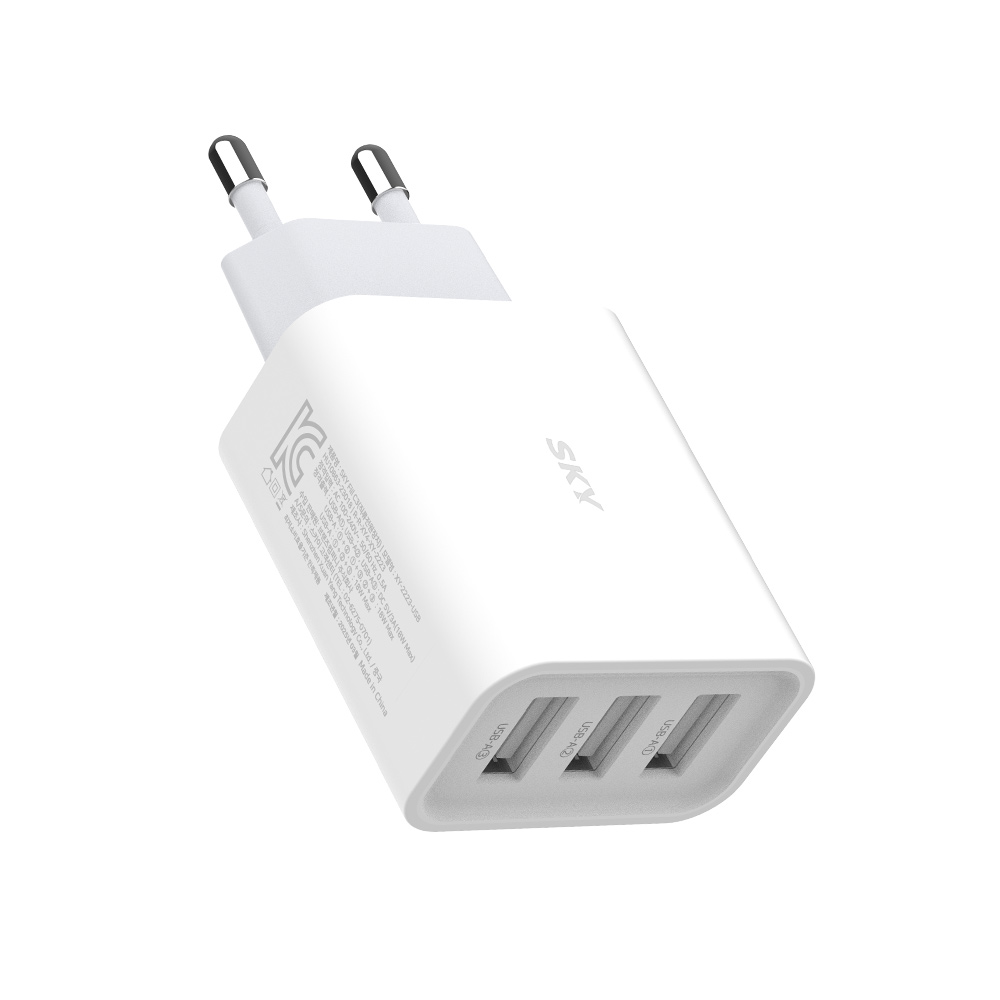 USB 멀티 충전기 3포트 충전기 18W 충전기 가성비 충전기 스카이 필 충전기