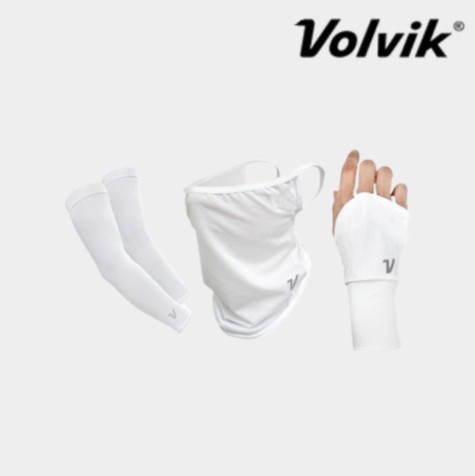 볼빅골프 여름 남성 여성 아쿠아 UV차단 쿨링 냉감 마스크/ 토시/ 손등토시 셋트 - 상품 이미지