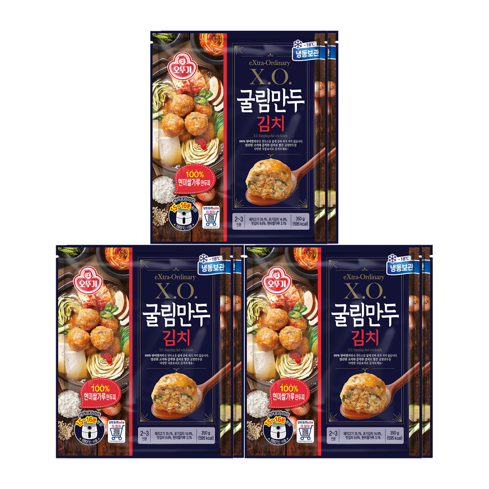 오뚜기 X.O. 굴림만두 김치 350g 6개