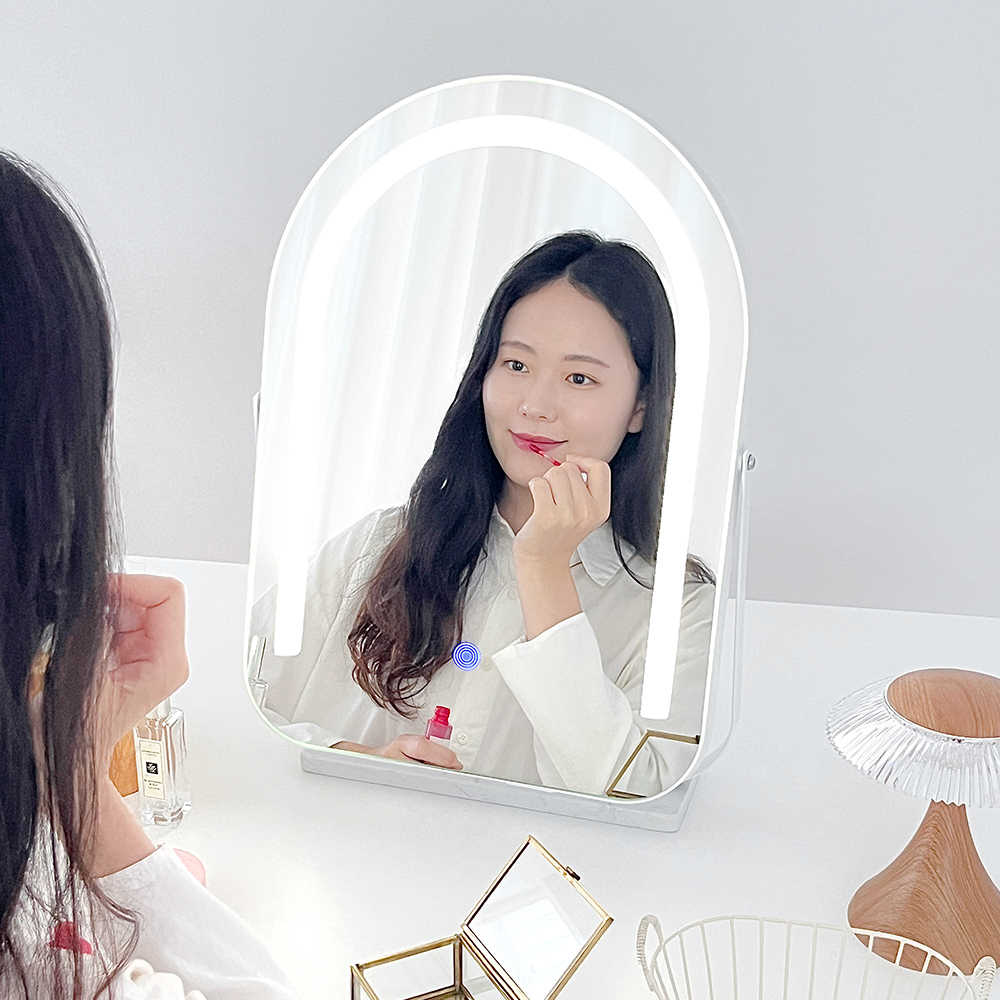 LED 아치형 화장대 거울 스탠드 원형 인테리어 거울