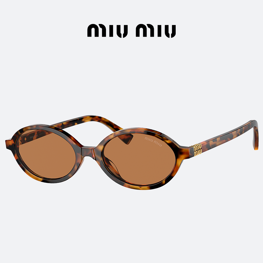 미우미우 리가드 선글라스 MIUMIU 0MU04ZSF 19P2Z1 호피 긱시크 뿔테 - 상세 이미지 2