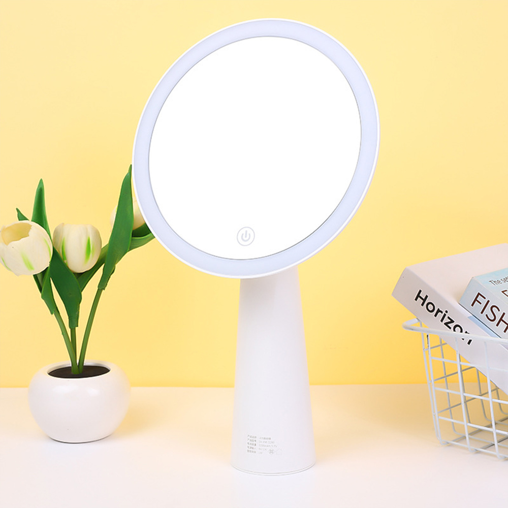 글로우 LED 탁상 화장 거울 기본형 메이크업 무선 조명 거울