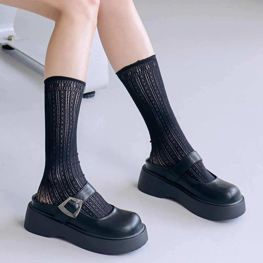 에스유니 라운드토 스트랩 여성 키높이 통굽 메리제인 뮬 블로퍼 슬리퍼 6cm 이미지 6