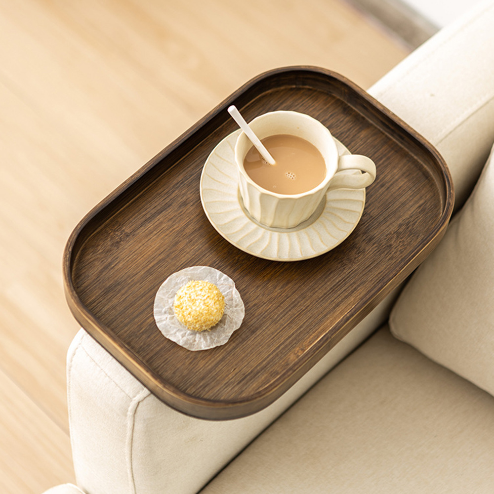 암레스트 우드 사각 소파트레이 사이드테이블 거실 쇼파 간이 미니 협탁 테이블