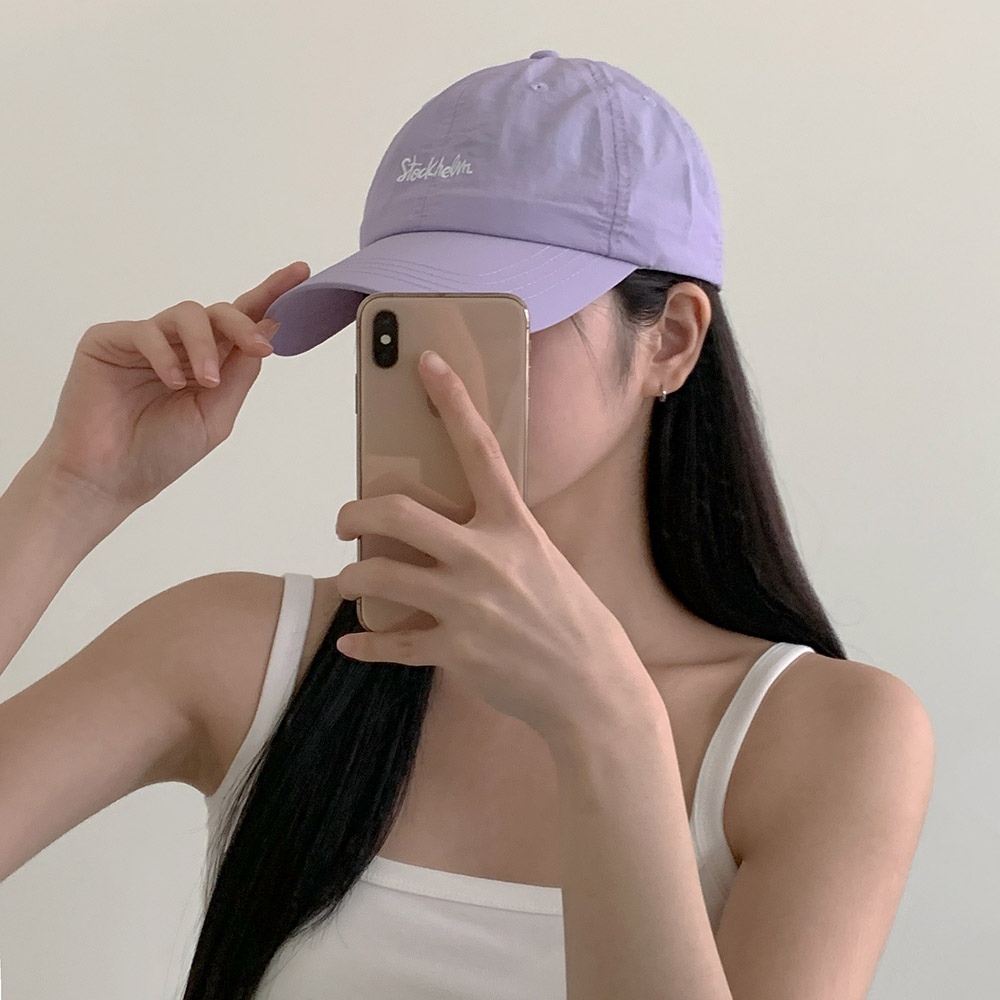 [10컬러/여름캡모자] 스톡 자수 바스락 나일론 스트링 여름 물놀이 흠뻑쇼 볼캡 모자 상세 이미지 35