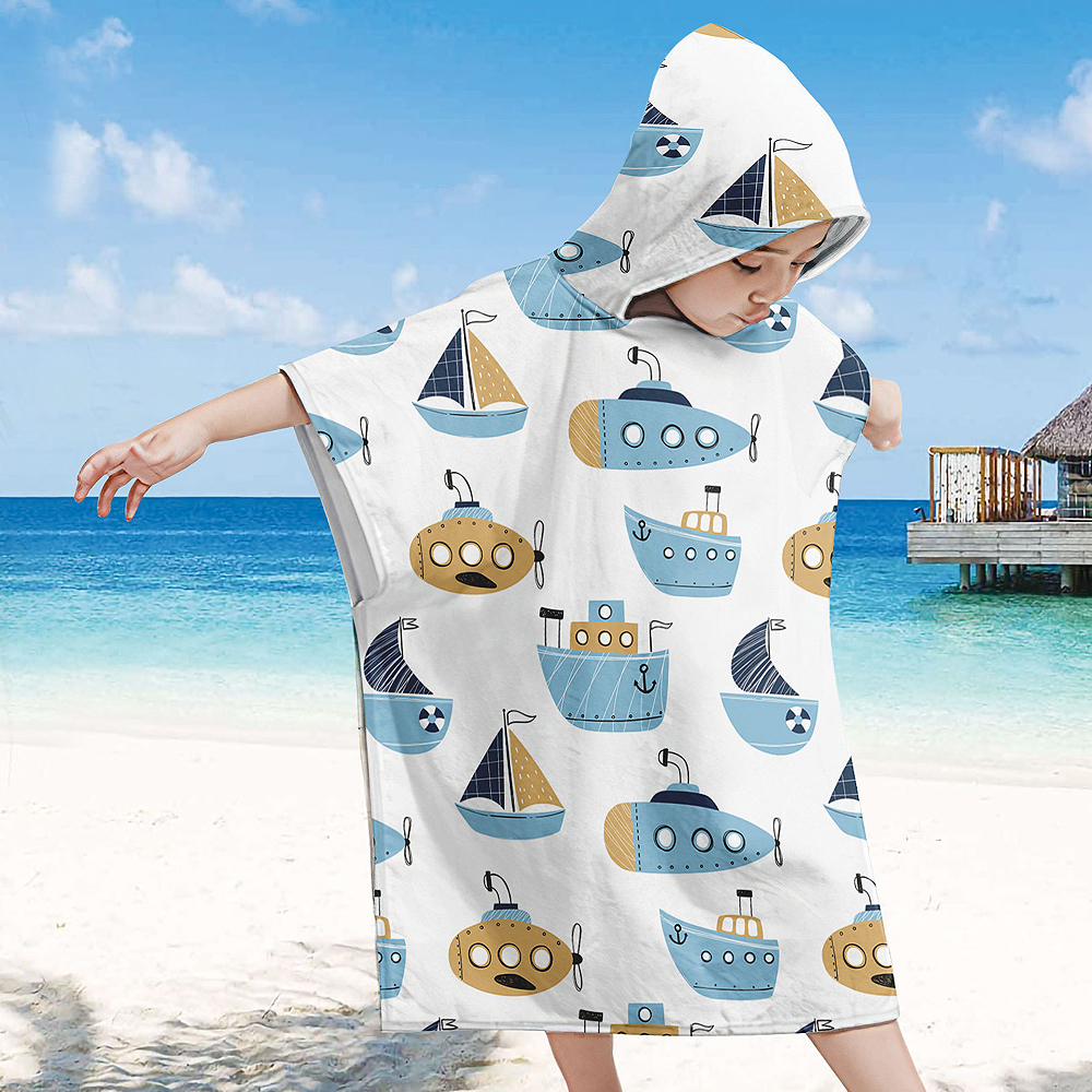 유아 키즈 아동 초등 아이 학생 어린이 비치 수영 물놀이 가운 샤워 목욕 타올 수건 후드
