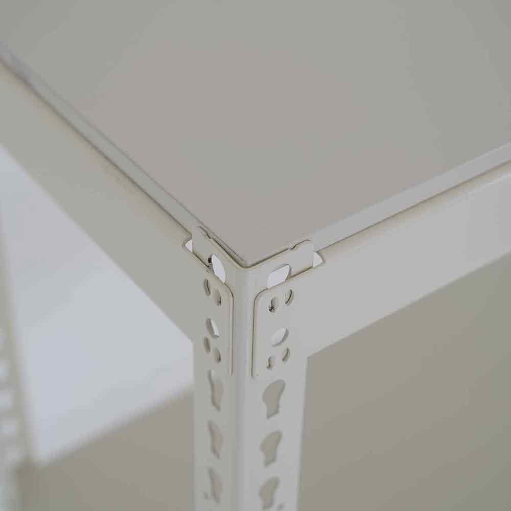 폴던스랙 올스틸 홈 카페 거실 수납 선반 인테리어 선반장 1000x300x1800mm, 5단, 아이보리 - 상세 이미지 5