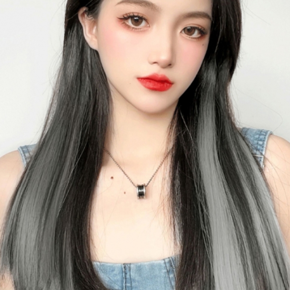여성 붙임머리 긴머리 브릿지 헤어피스 부분가발 5p세트 - 상품 이미지