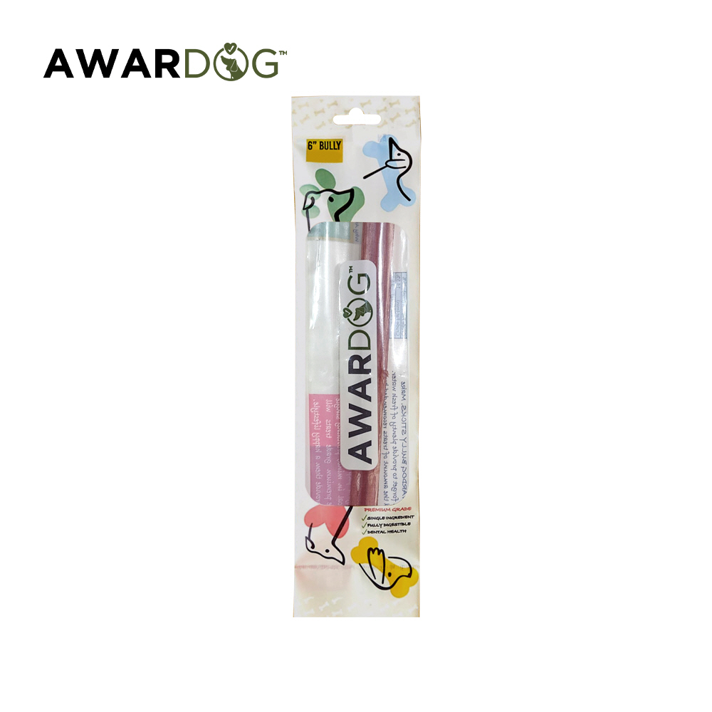 강아지 구강간식 오래먹는 개껌 어워드독 불리바 스탠다드 15cm, 18g, 1개 - 메인 이미지