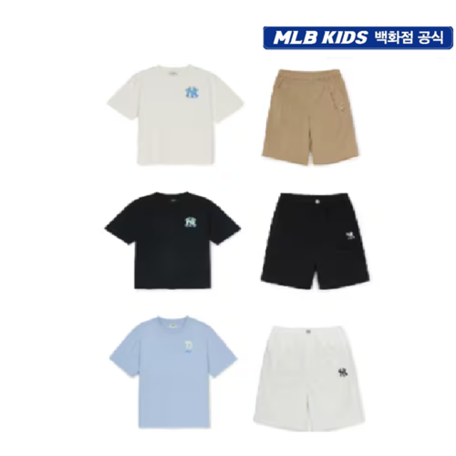 [MLB키즈](신세계센텀점)(백화점공식) 25SS클래식 모노그램로고티 세트 7ATSM0453 /  7ASMB0153 : 신세계백화점