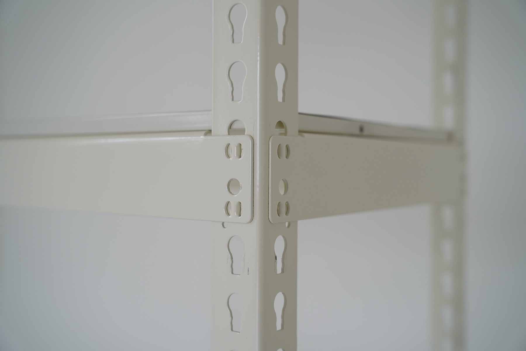폴던스랙 올스틸 미드센추리 거실 수납장 1000x400x1200mm, 3단, 아이보리 - 상세 이미지 2