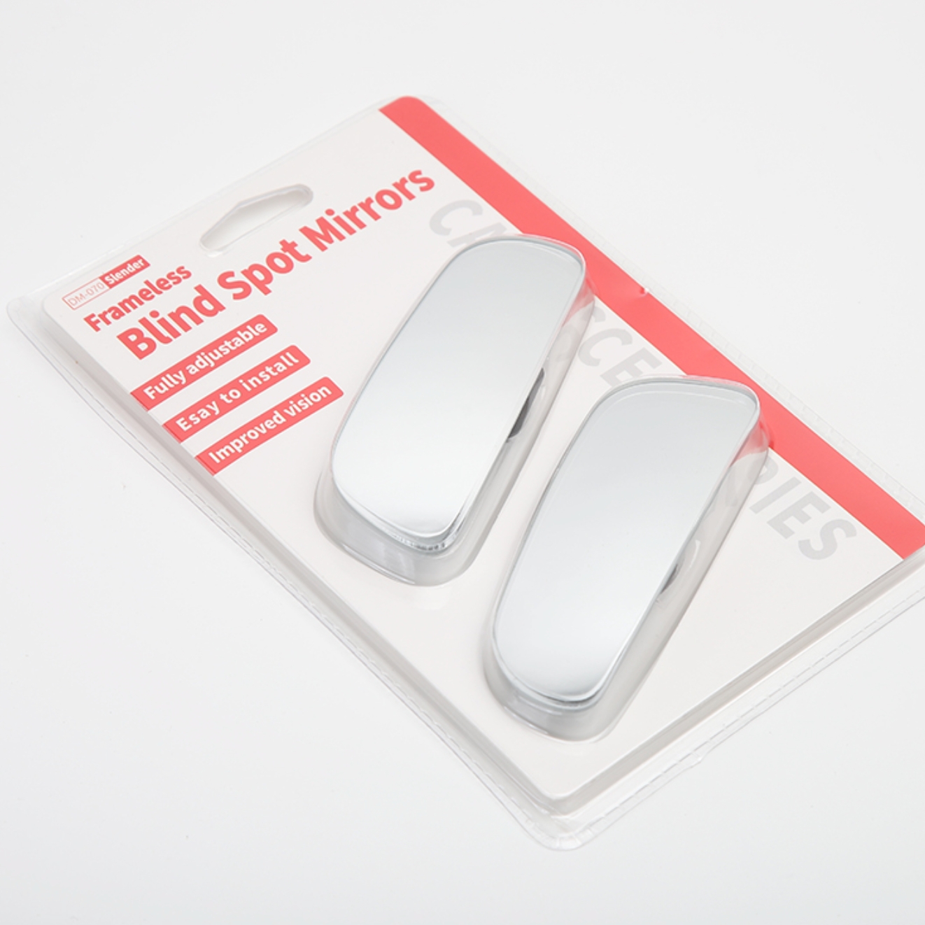 회전식 트럭사이드미러보조거울 자동차주차보조미러 슬림형 2개입