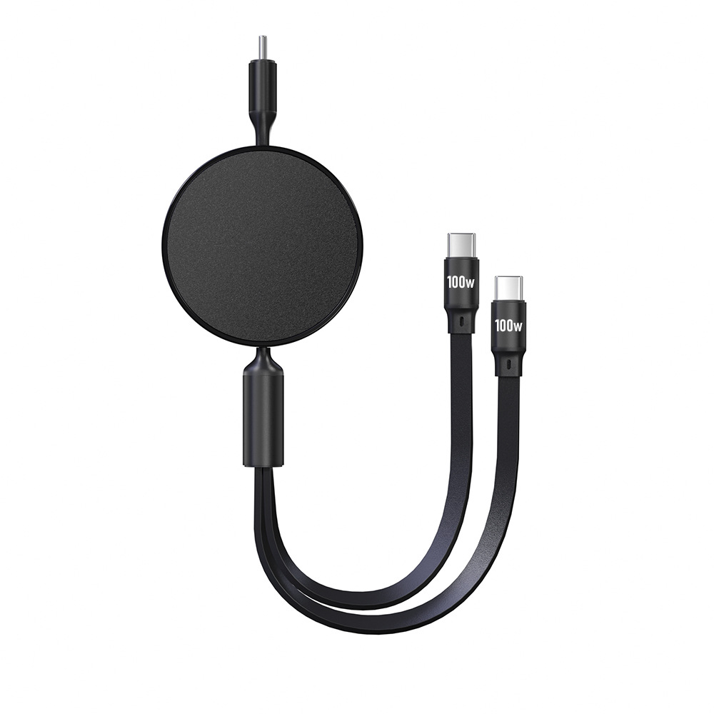 릴 케이블 2in1 PD 100W C타입 2개 멀티포트 듀얼 CtoC USB C 동시충전 - 상세 이미지 2