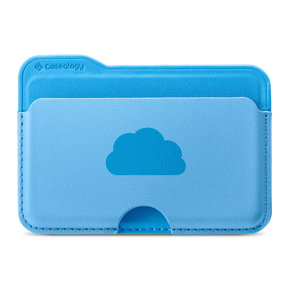 아이폰 맥세이프 카드 지갑 3장 수납 케이스올로지 폴더팝 스카이블루 클라우드
