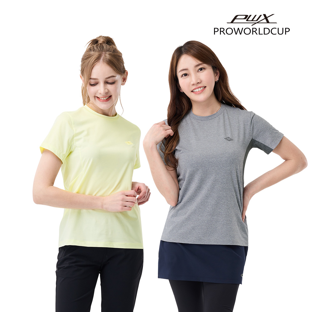 여성 배색 라운드티셔츠 Q223-3628-29 - 상품 이미지
