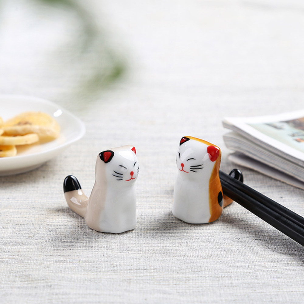 고양이 세라믹 수저받침 젓가락받침 3P+3P (총6P세트) 이미지 8