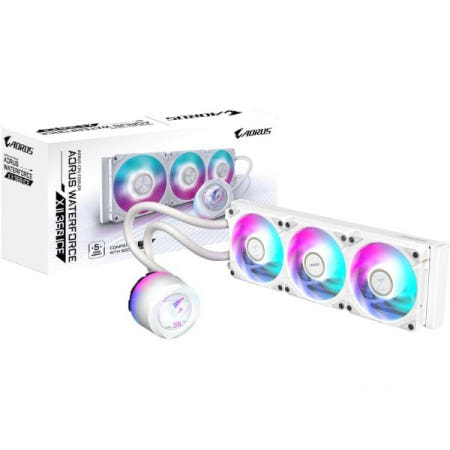 [해외]기가바이트 AORUS 워터포스 X II 360 ICE LCD 디스플레이 AIO 액체 냉각기, 인텔 2066, 2011, 1366,115x, 1700, AMD TR4, AM5