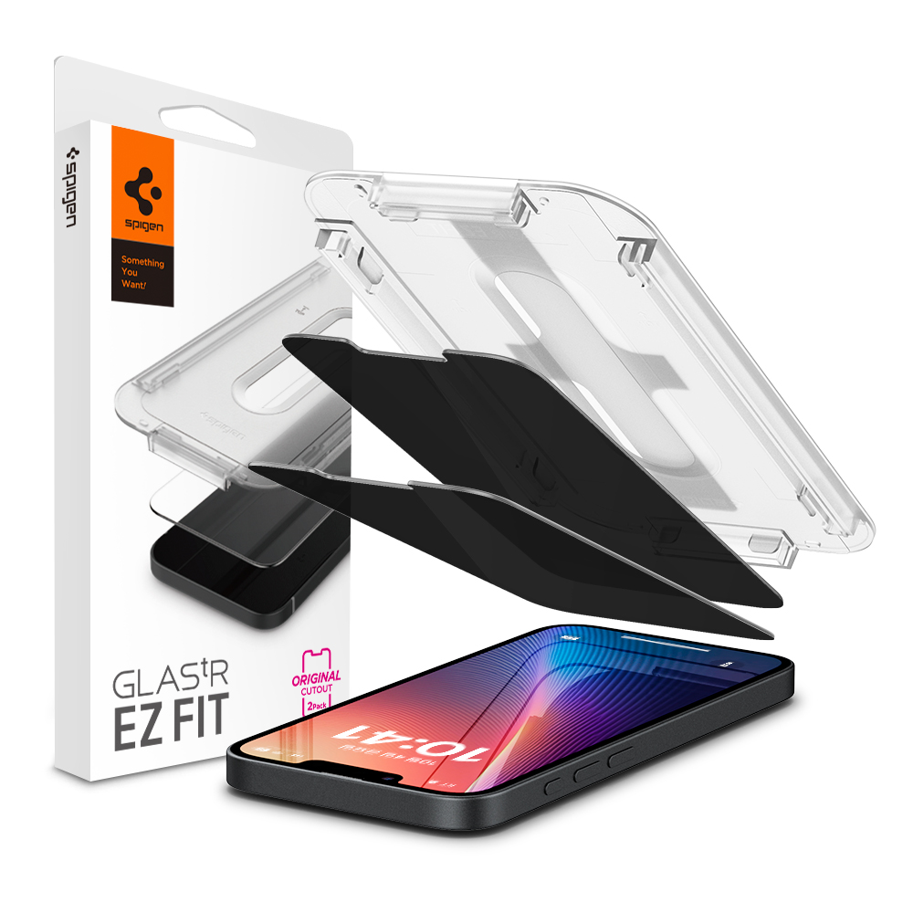 강화유리 액정 보호 필름 글라스tR 이지핏 프라이버시 아이폰16e, 2매입