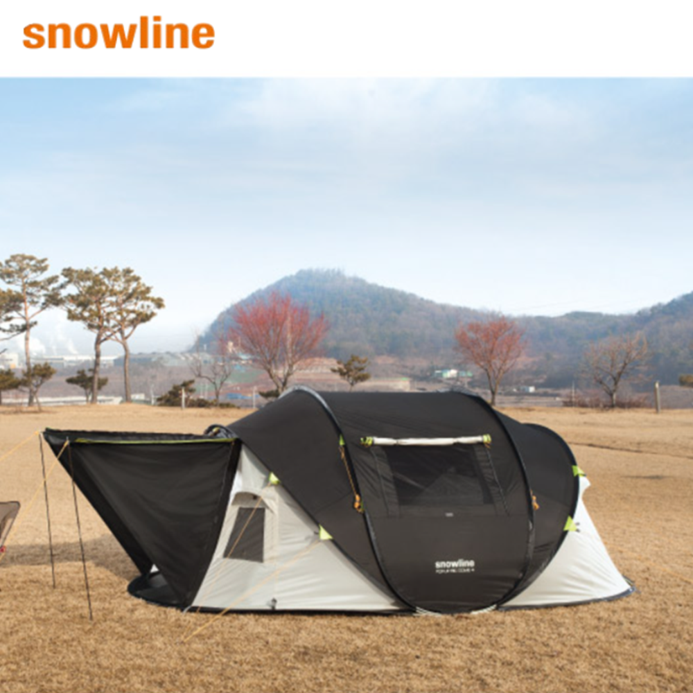 스노우라인 팝업패밀리 4텐트 원터치 4인용 캠핑 텐트