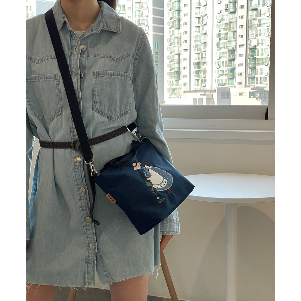 나일론 미니크로스백 가벼운 데일리 여성 가방 - 상세 이미지 3