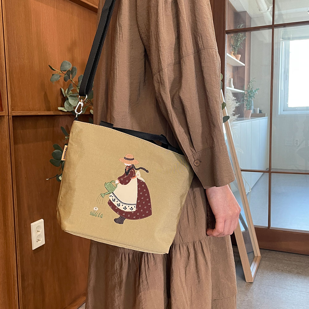 나일론 미니크로스백 가벼운 데일리 여성 가방 - 상세 이미지 4