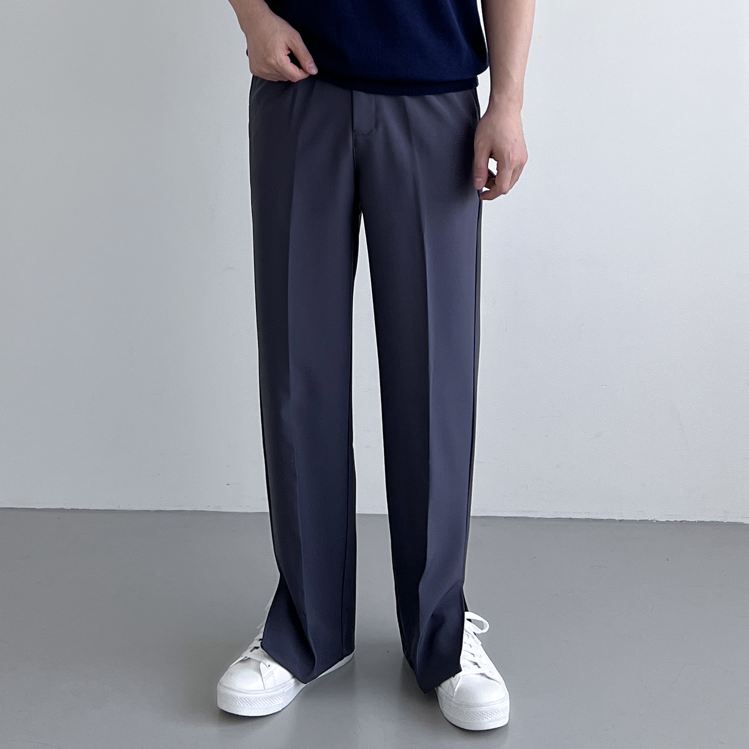 남자부츠컷슬랙스 세미와이드슬랙스 링클프리바지 구김없는바지 - 상세 이미지 2