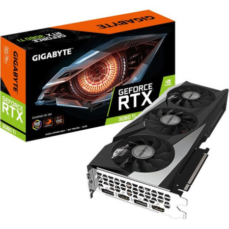 [해외]기가바이트 지포스 RTX 3060 Ti 게이밍 OC 8G (REV2.0) 그래픽 카드, 3배 윈드포스 팬, LHR, 8GB 256비트 GDDR6, GV-N306 OC-8GD