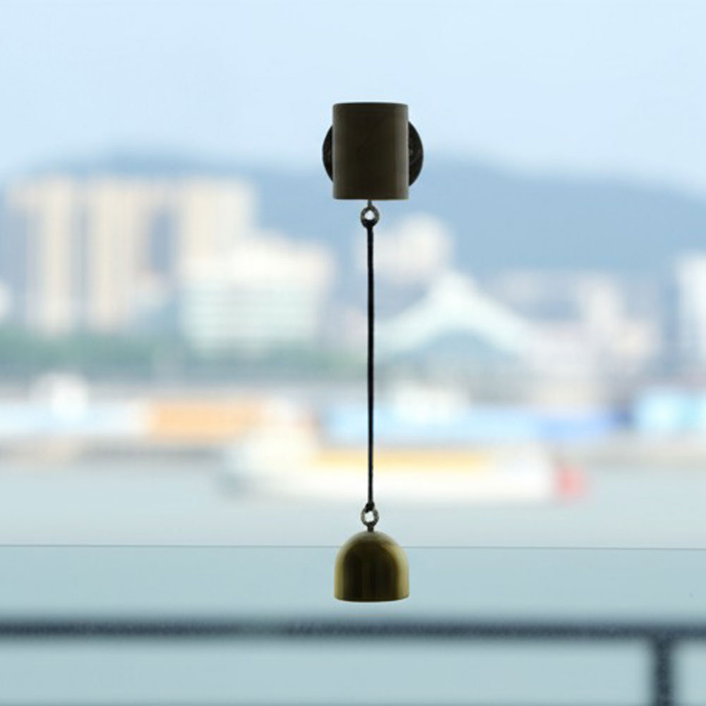 현관종 맑은소리 원목원형자석부착 미니 도어벨 현관문종 - 상세 이미지 5
