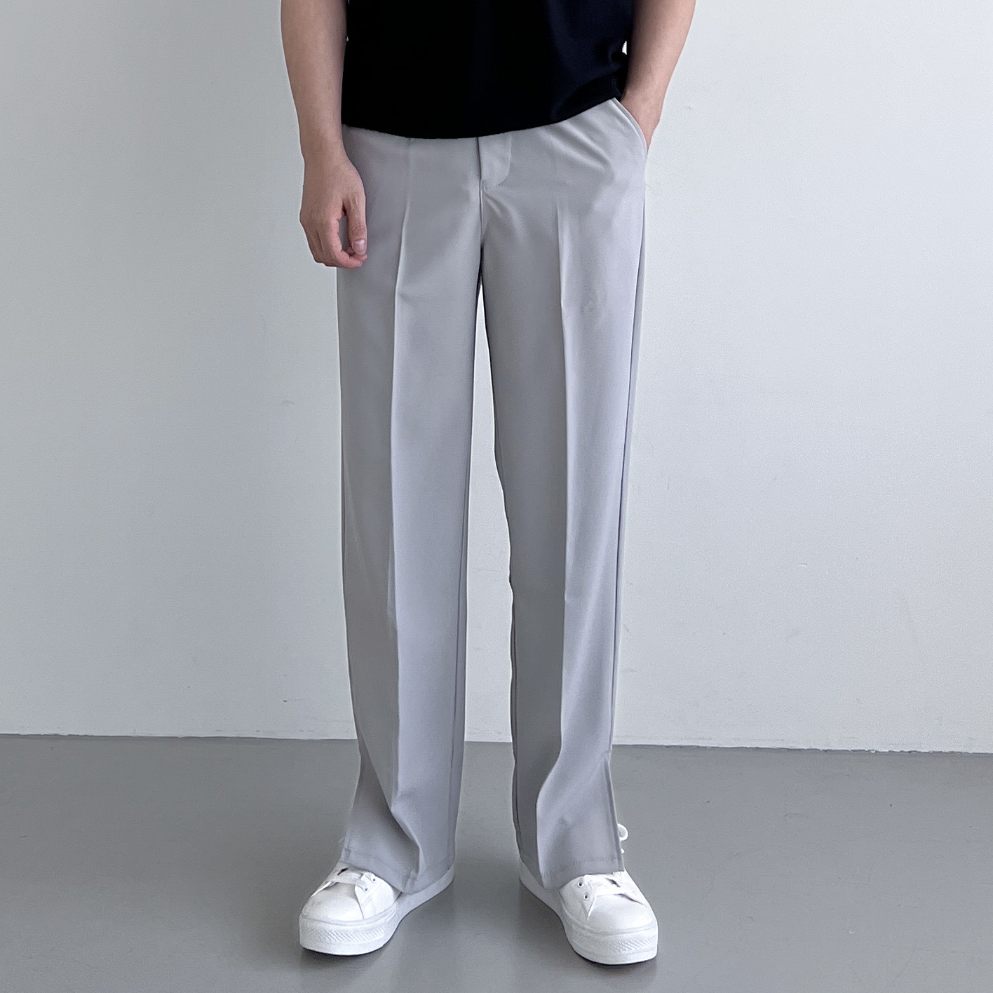 남자 부츠컷슬랙스 세미와이드슬랙스 링클프리바지 정장바지 - 상세 이미지 5