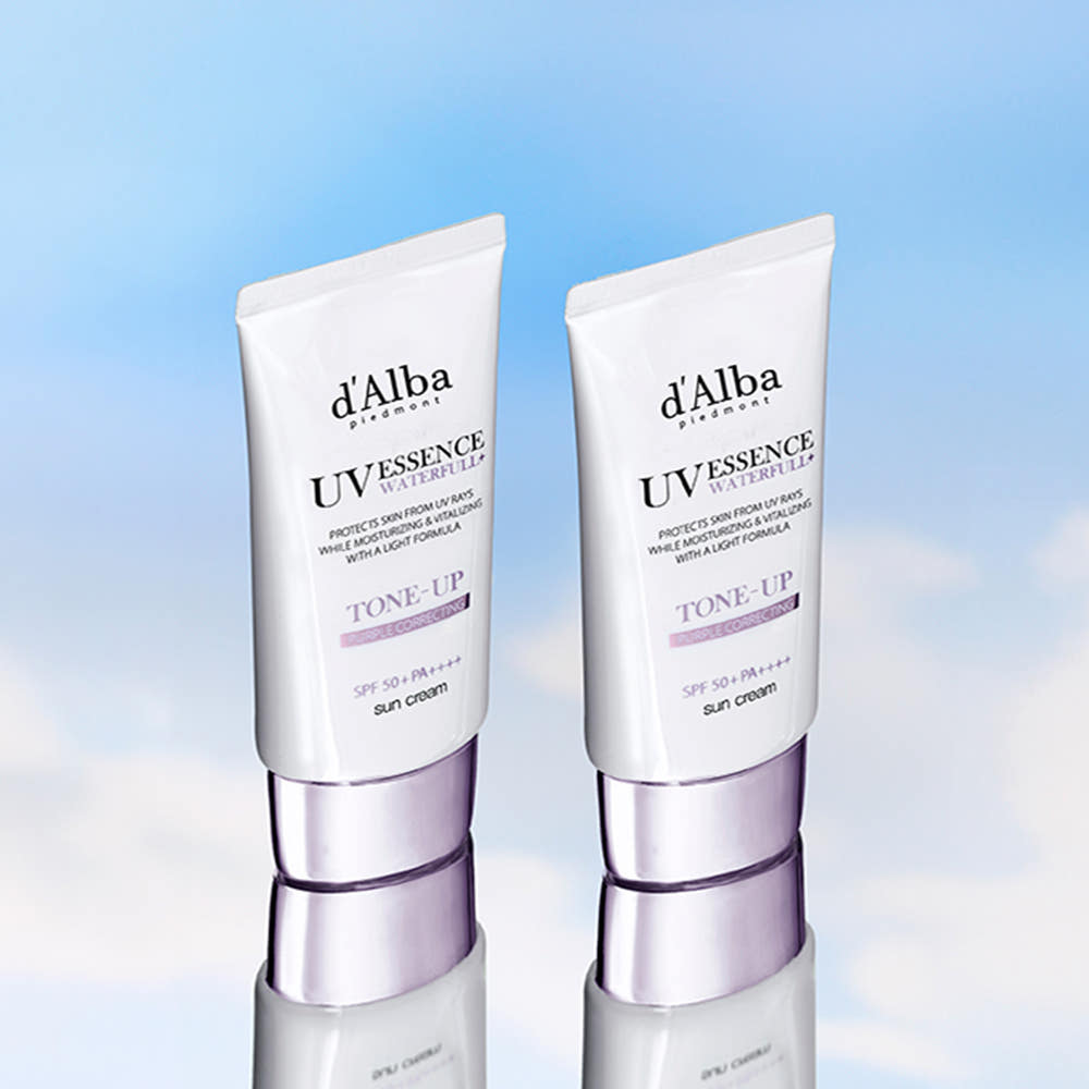 달바 공식스토어 달바 비건 워터풀 퍼플 톤업 선크림 50mlX2개+선크림 15ml