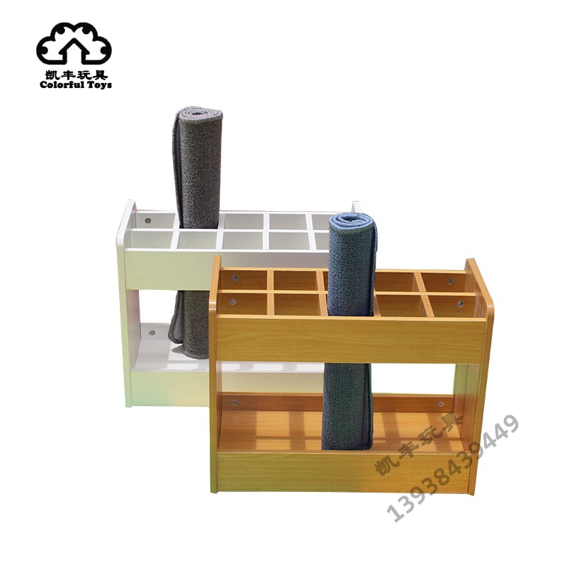 원목 요가매트 거치대 정리함 폼롤러 수납장 헬스장 박스 웜화이트 65x30x50cm - 상세 이미지 2
