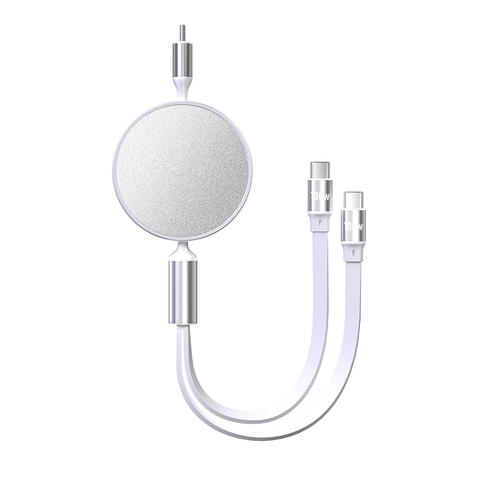 릴 케이블 2in1 PD 100W C타입 2개 멀티포트 듀얼 CtoC USB C 동시충전 - 상세 이미지 3