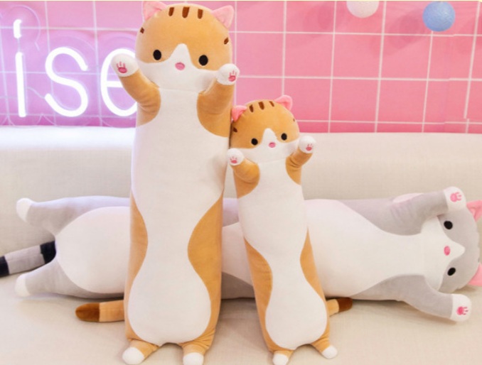 대형 고양이 바디필로우 모찌쿠션 애착인형 - 상세 이미지 2
