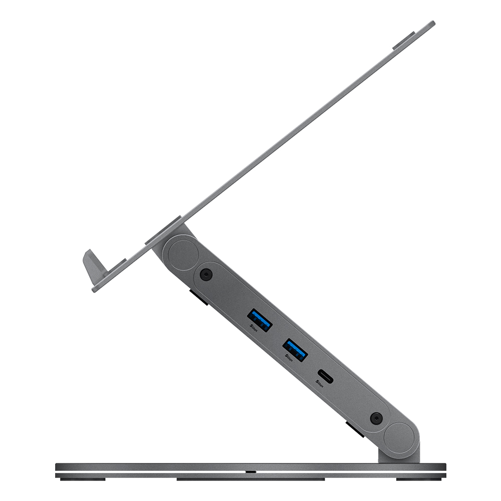 노트북 거치대 6in1 USB 허브형 높이 조절 받침대 스탠드 LD204H 이미지 4