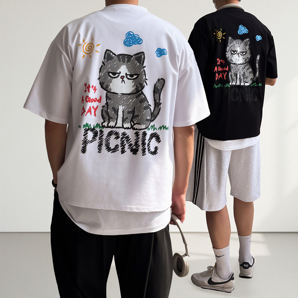 남자빅사이즈반팔티 기능성반팔 냉감티셔츠 - 상품 이미지