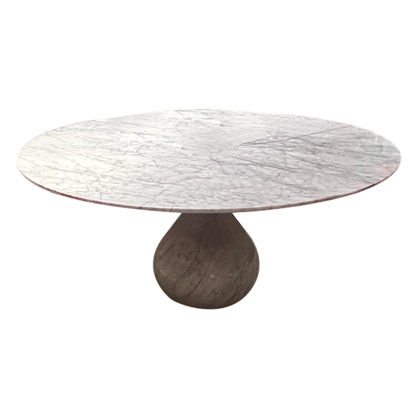 아쿠아 천연 대리석 원형 거실 다이닝 테이블 135cm Aqua Dining Table