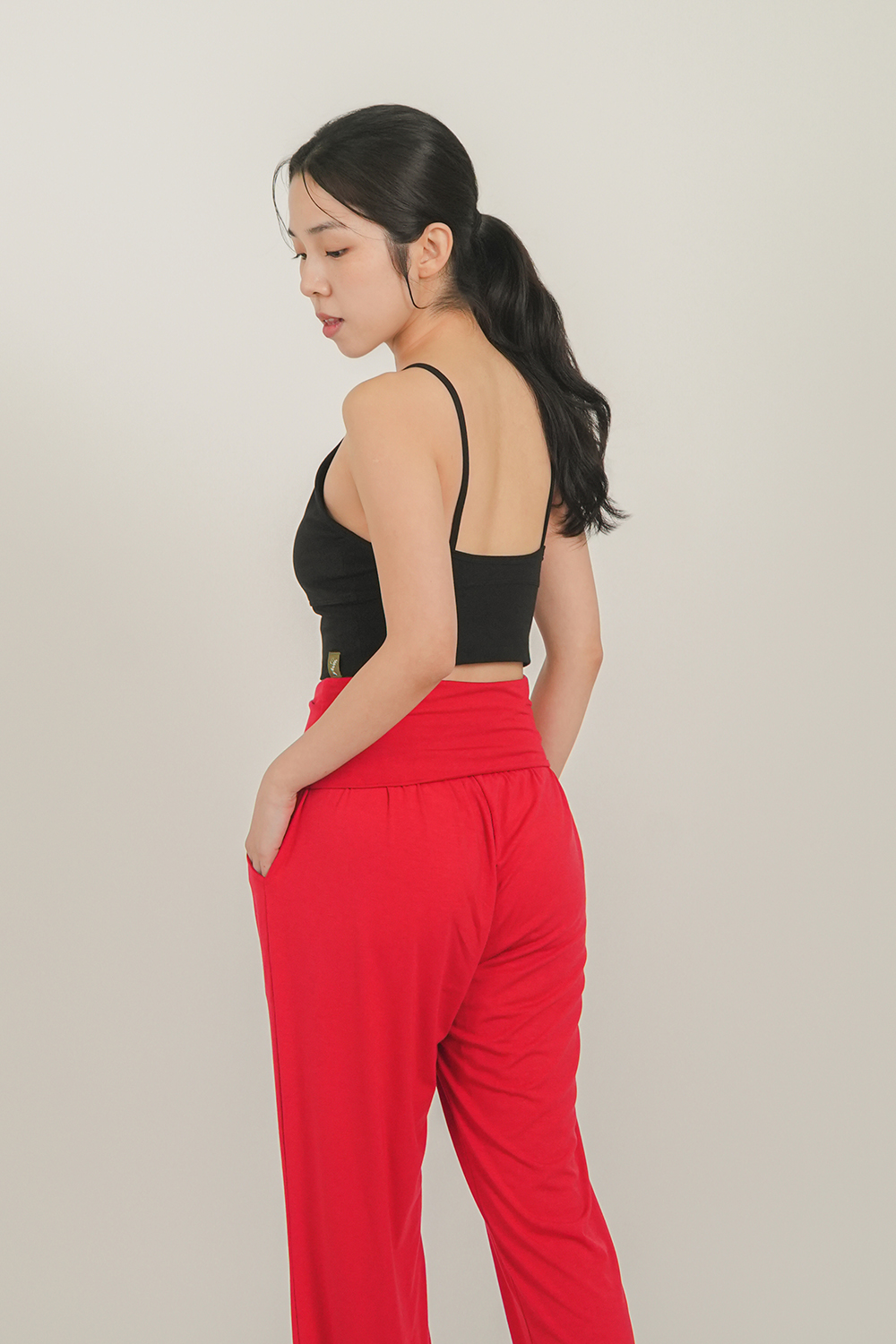 [에스라티] 카라 요가 브라탑 여성 크롭 하타 요가복 필라테스복 폴웨어 스포츠탑 상의 - 상세 이미지 2