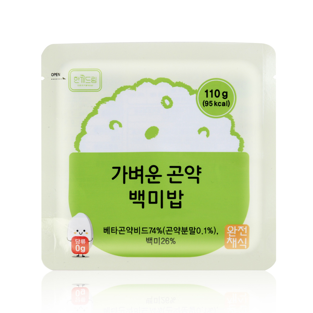 한끼드림 가벼운 곤약 백미밥 즉석밥 95kcal 무당 무지방 110g 1개 - 상품 이미지