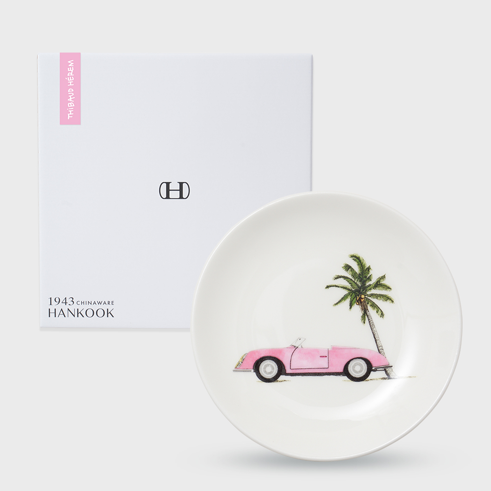 [한국도자기X티보에렘] 오브제 30. 5인치 접시 12.6CM 1P (Pink summer car) - 상세 이미지 3